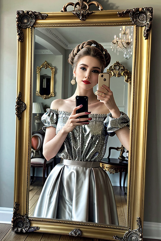 mirror photo pose girl simple