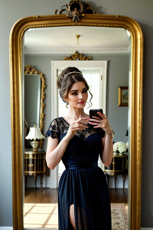 mirror photo poses girl