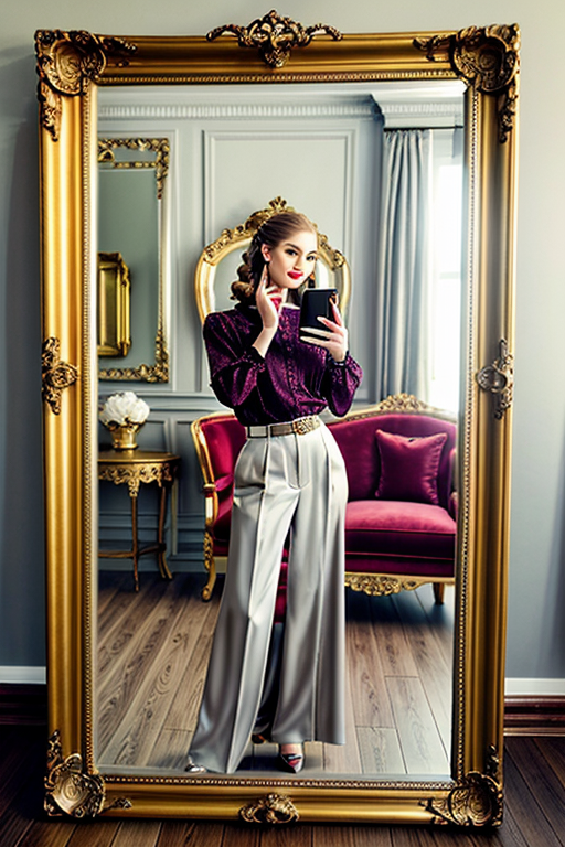 mirror photo pose girl simple